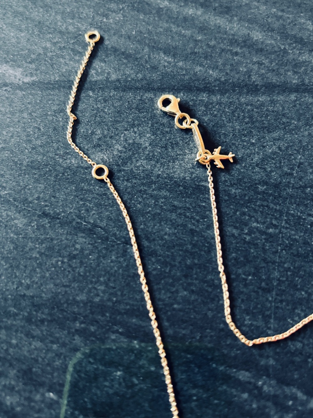 Jet Set Candy PBI Palm Beach Airport Necklace Gold Vermeil 925 Retired Code - Picture 3 of 5